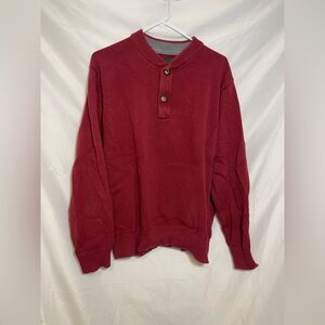 Eddie Bauer Men's Burgundy Crewneck Sweater